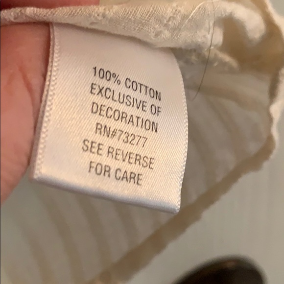 Sonoma Cream Color Embroidered Top - Picture 4 of 5